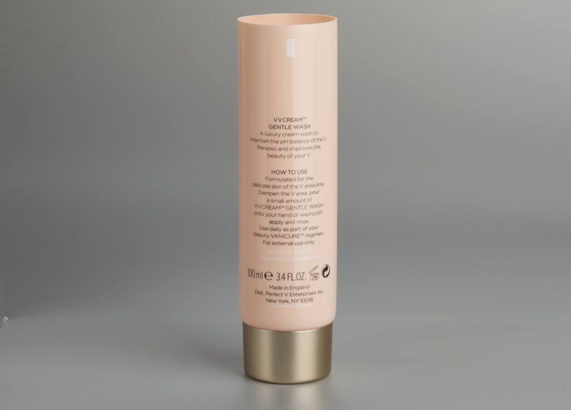 100ml Plastic tube with matte gold screw cap